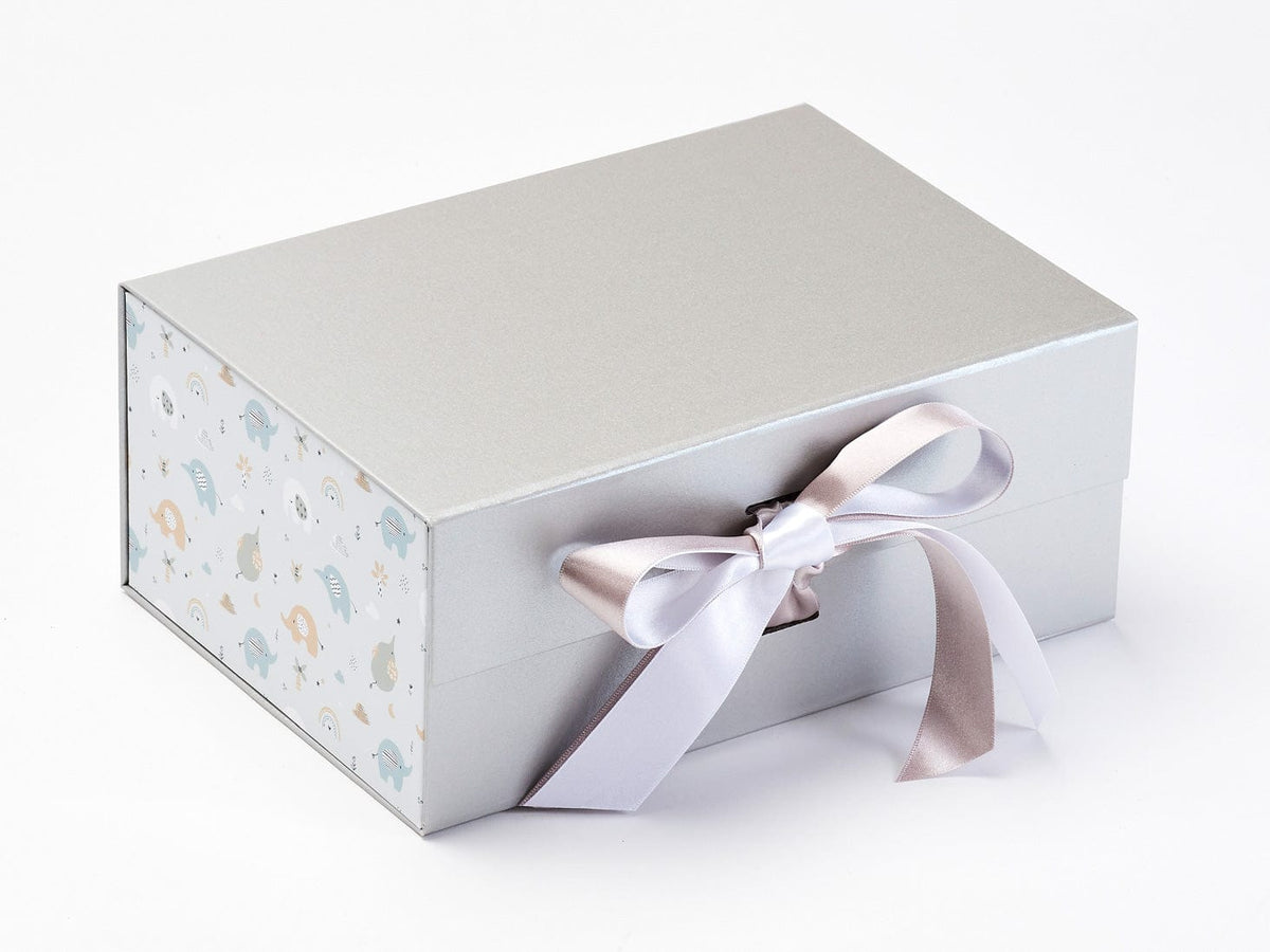 Pale Pink A5 Deep Gift Boxes with changeable ribbon