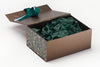 Hunter Green Tissue Paper Featured with Mistletoe FAB Sides® on Bronze A5 Deep Gift Box