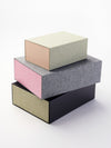 Pink Linen Fabric FAB Sides® Featured on Grey Linen Gift Box