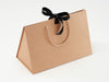 Large Natural Kraft BoxBag®  Featuring Black Grosgrain Ribbon