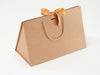 Large Natural Kraft BoxBag® Featuring Gold Satin Ribbon