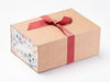 Natural Kraft Gift No Magnets Gift Box with Cinnabar Ribbon and Aromatics FAB Sides®