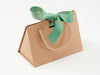 Small Natural Kraft BoxBag™ Featured with Sage Green Ribbon