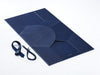 Sample Large Navy Blue BoxBag® Supplied Flat with Ribbon and Rope Handles