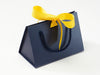 Small Navy Blue BoxBag™  Featured with Daffodil Yellow Ribbon