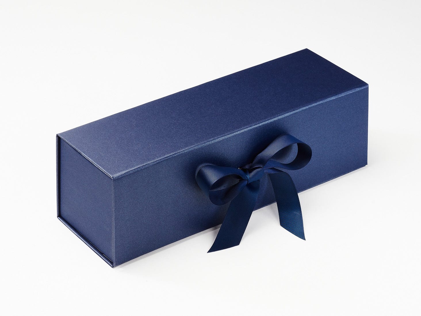 Navy Blue Single Bottle Gift Box Assembled