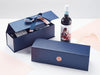 Navy Blue Single Gift Bottle Box Featured with Copper Wax Seal