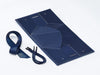 Small Navy Blue BoxBag™  Supplied Flat with Ribbon and Rope Handles