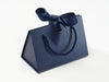 Small Navy Blue BoxBag™  Supplied with Navy Ribbon and Rope Handles