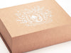 Custom White Screen Printed Logo onot Natural Kraft Gift Box