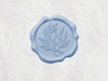 Pale Bllue Wax Seal Featured with White Tissue Paper