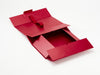 Red Double Bottle Gift Box Partially Assembled