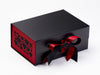 Red Hearts FAB Sides® Featured on Black Gift Box with Red Sparkle Double Ribbon