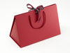 Red Large BoxBag with Royal Stewart Ribbon. Ideal with Navy Tissue Paper