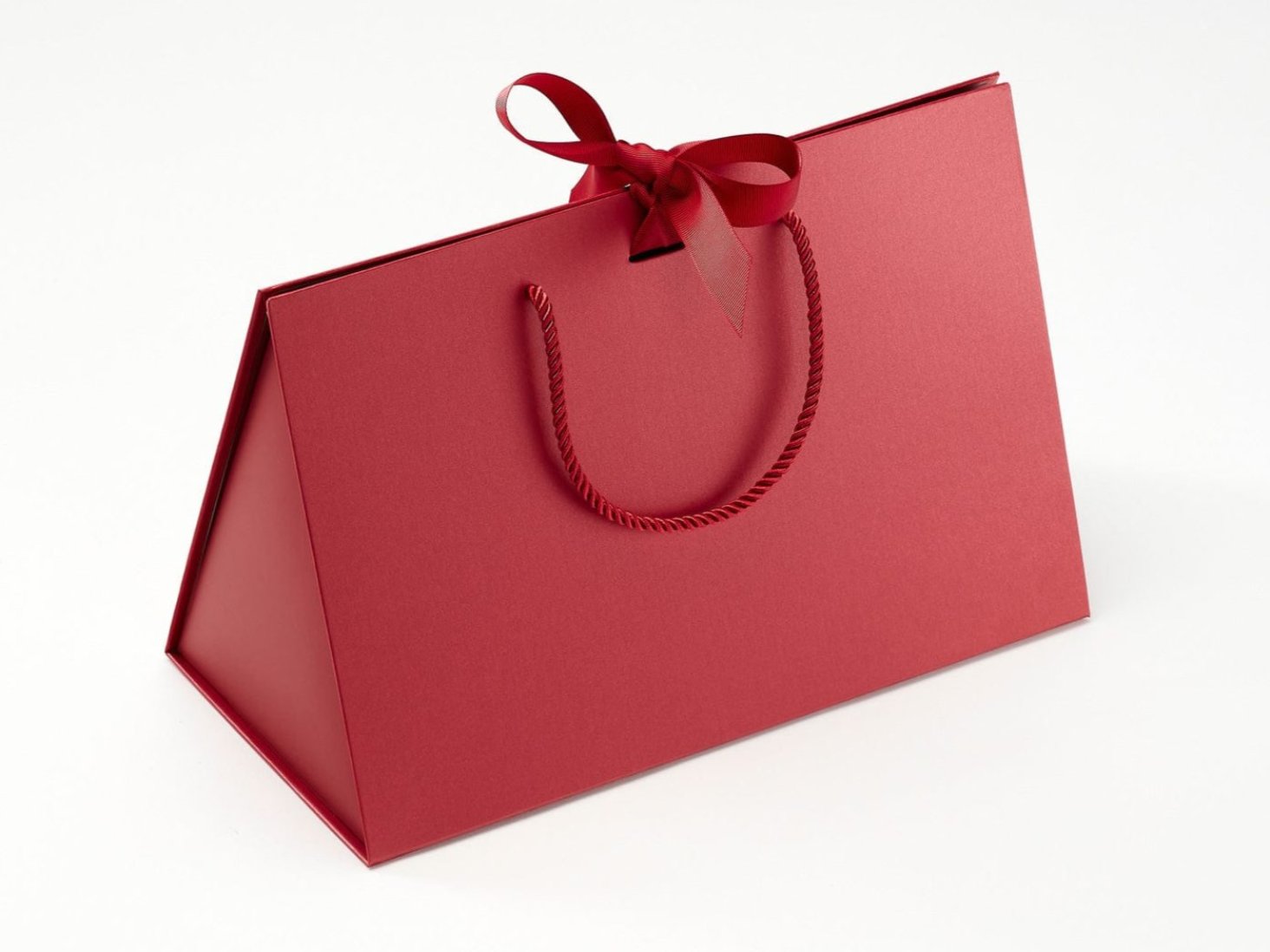 Large Red BoxBag™  Supplied with Red Ribbon and Rope Handles