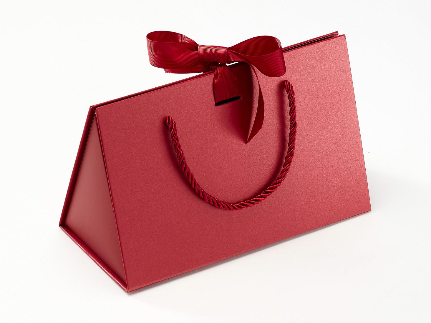 Medium Red BoxBag™  Supplied with Red Ribbon and Rope Handles