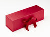 Red Single Bottle Gift Box Assembled