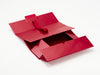 Sample Red Single Bottle Gift Box Partially Assembled