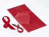 Small Red BoxBag® Supplied Flat with Ribbon and Rope Handles