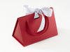 Small Red BoxBag® Featuring White Sparkle Satin Ribbon