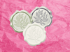 Sage Green, Silver and White Wax Seals Featured on Hot Pink Tissue Paper