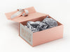 Silver Tissue Paper Featured with Silver Snowflakes FAB Sides® on Rose Gold A Deep Gift Box