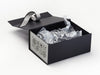 Silver Tissue Paper Featured with Silver Snowflakes FAB Sides® on Black A5 Deep Gift Box