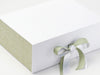 Sample Sage Green FAB Sides® on White No Magnets Gift Box with Spring Moss Ribbon