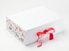 White A4 Deep No Magnet Gift Box with Radiant Red Ribbon and Mexican Mix FAB Sides®