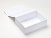 White A4 Deep No Magnet Gift Box Assembled Open