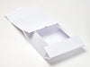 White A4 Deep No Magnet Gift Box Partly Assembled