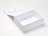 White A4 Deep No Magnet Gift Box Assembled Open