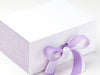 Lavender Linen Fabric FAB Sides® Featured with Hyacinth Ribbon