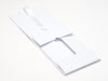 White A5 Deep No Magnet Changeable Ribbon Gift Box Open Flat