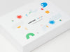 White Gift Box Featuring CMYK Digital Print To Lid