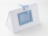 White BoxBag® Featuring Pale Blue Photo Frame and Bluebell Ribbon