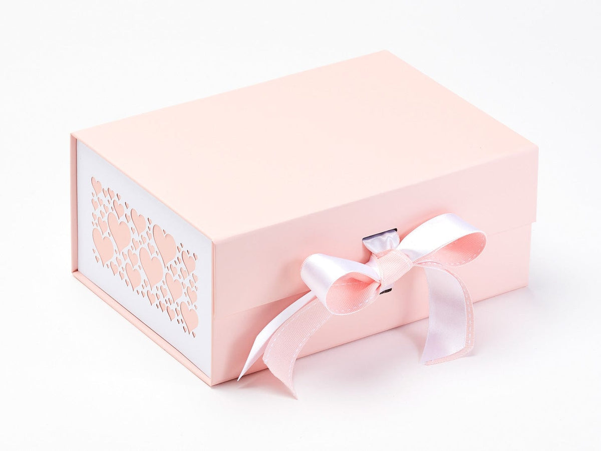 Wholesale Pale Pink A5 Gift Boxes with changeable ribbon