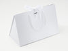 Large White BoxBag® Supplied with White Grosgrain Ribbon and Rope Handles