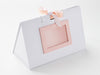 White Large BoxBag with Pale Pink Photo Frame Ideal with Powder Pink Tissue Paper