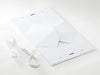 Sample Medium White BoxBag® Supplied Flat White Ribbon and Rope Handles