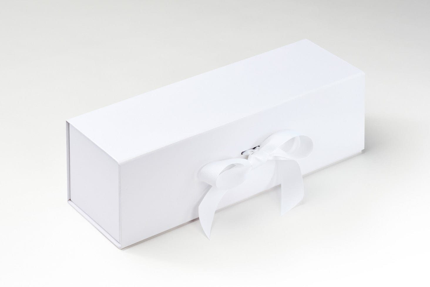 White Single Bottle Gift Box Assembled