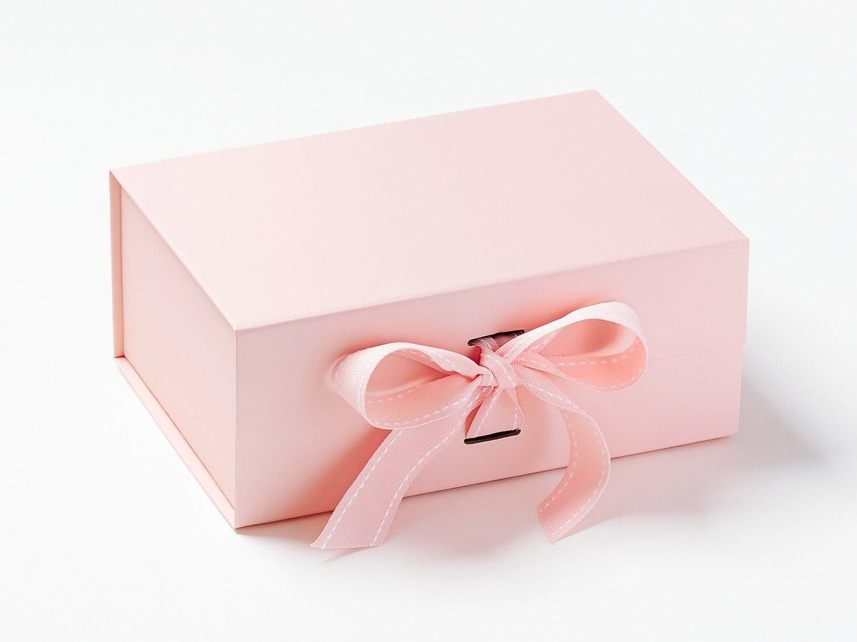 Wholesale Pale Pink A5 Gift Boxes with changeable ribbon