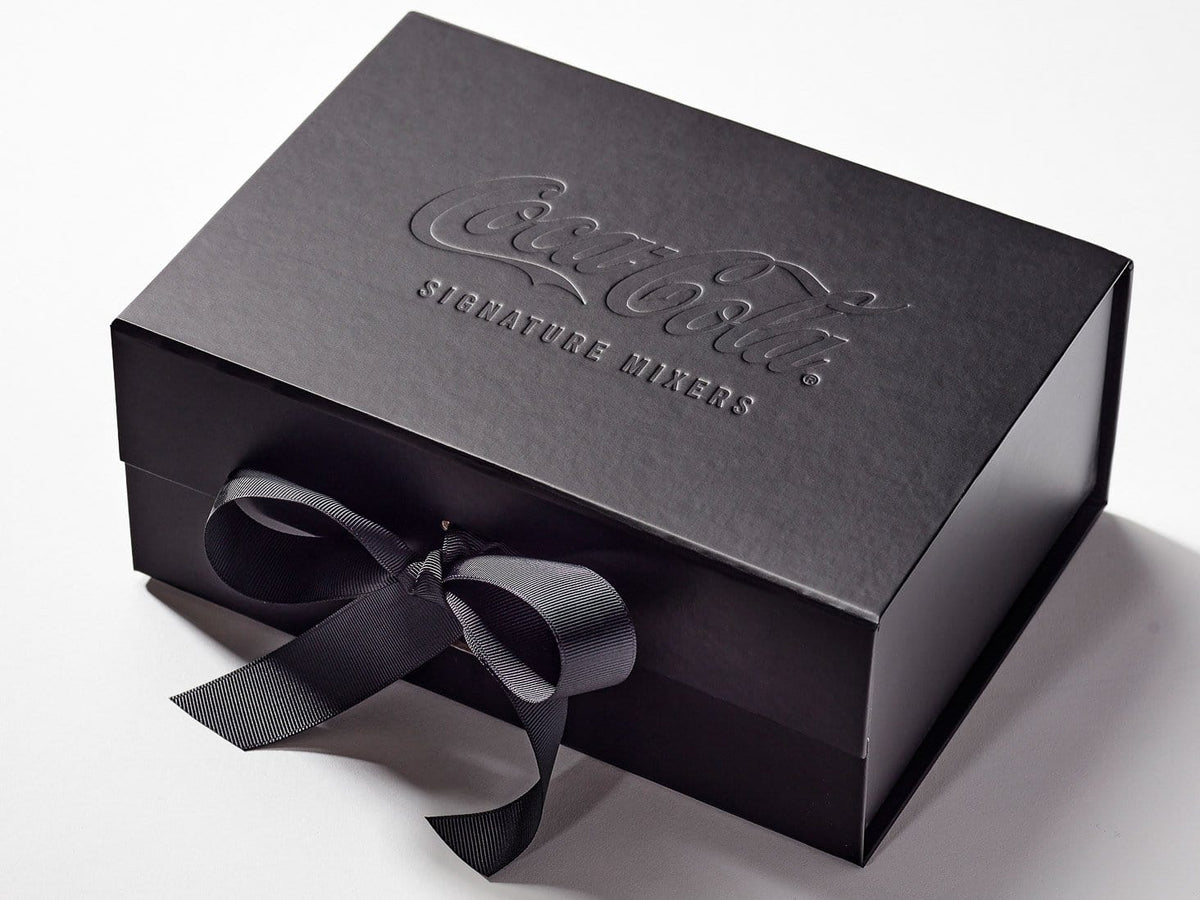 Navy Blue A5 Deep Gift Boxes with changeable ribbon