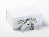 Holly Berry Christmas Ribbon Sample Featured on White A5 Deep Gift Box