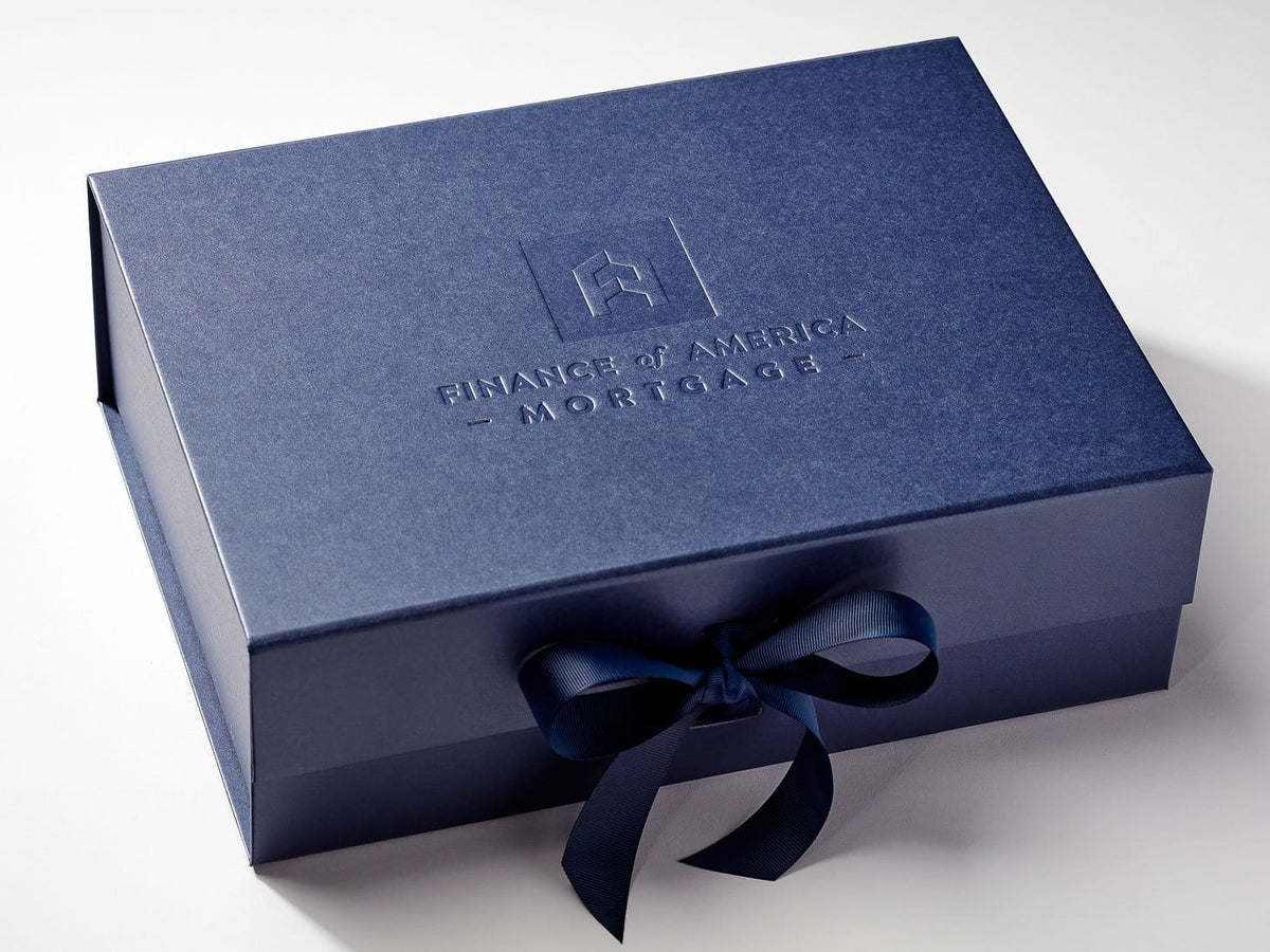 NAVY BLUE Linen Box | 11x14 Photo hot Box | Off-White Ribbon | Proof Print Packaging | Photographer Gifts for Clients