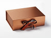 Pheasants Ribbon on Copper Gift Box