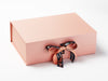 Pheasants Printed Ribbon on Rose Gold Gift Box