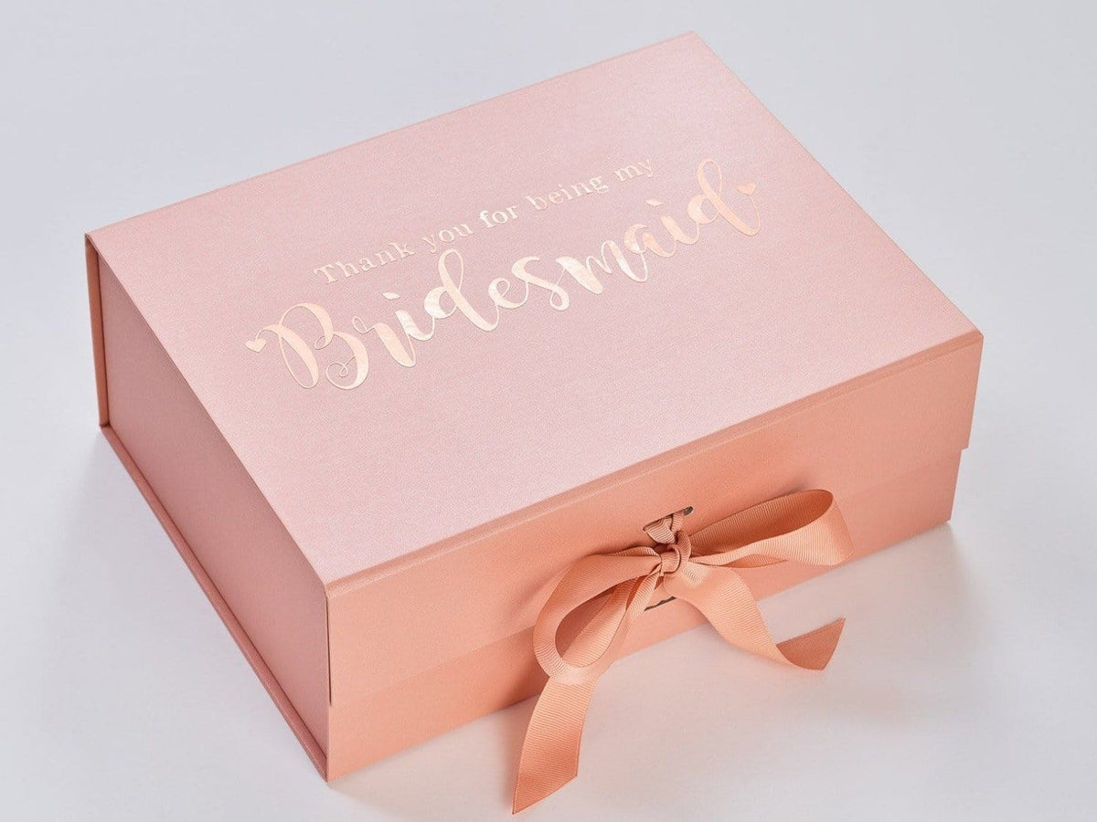 Pale Pink Medium Gift Boxes with changeable ribbon
