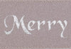 Silver Merry Christmas Recycled Satin Ribbon Sample from Foldabox