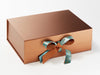 Teal Wildwood Recycled Ribbon Roll Featured on Copper A4 Deep Gift Box